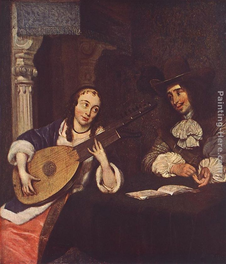 Gerard ter Borch Woman Playing the Lute